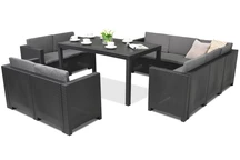 Rattan kerti bútor Colorado Comida 9 Anthracite Bica