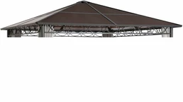 A Madera pavilon polikarbonát tetőburkolata, 3 x 3m, szürke