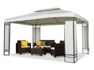 Máltai kerti pavilon, 3 x 4 m, krémszínű Garden Point