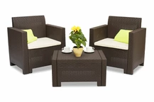 Nebraska Terrace barna Bica techno rattan készlet
