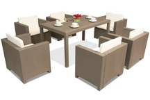 Rattan készlet Colorado Premium 6 Bica cappuccino