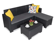 Tech rattan sarok Nebraska Relax antracit Bica