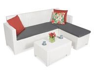 Techn rattan sarok Nebraska Relax fehér Bica
