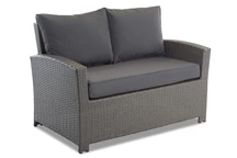 2 személyes techno rattan kerti kanapé Parma antracit Garden Point