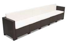 5 személyes zöld rattan kerti kanapé Colorado barna Bica