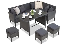Exkluzív polirattan bútorkészlet Siena antracit Garden Point