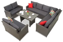 Kerti bútorkészlet Parma Comida 9 sarokkal, antracit Garden Point