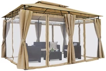 Kerti pavilon Ibiza 3x4m krém szúnyoghálóval Garden Point