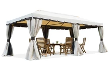 Kerti pavilon szúnyoghálóval Valencia 3x6m krémes Garden Point