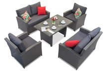 Parma Apetito 6 polirattan kerti szett antracit Garden Point