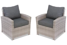 Polirattan fotelek Parma szürke Garden Point készlet