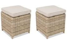 Polirattan puffok a Toledo bézs Garden Point készlethez - 2 db