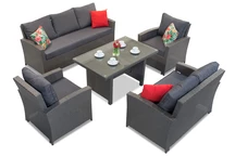 Rattan bútor Parma Apetito 7 antracit Garden Point