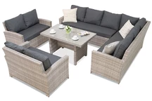 Rattan bútor Parma Comida 9 szürke Garden Point