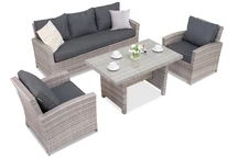 Rattan kerti bútor Parma Apetito 5 szürke Garden Point