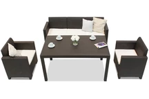 Rattan szett Nebraska Apetito 5 barna Bica