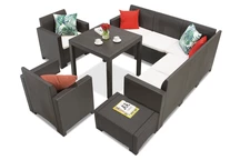 Rattan szett sarokkal Dallas Nebraska 7 barna Bica