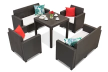 Techno rattan készlet asztallal Dallas Nebraska 6 barna Bica
