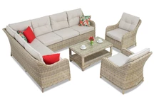 Technorattan készlet Toledo Corner 7 bézs Garden Point