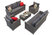 Rattan bútor Parma Coffee 8 antracit Garden Point