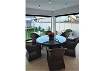 Kerek polirattan asztal Toledo Garden Point antracit