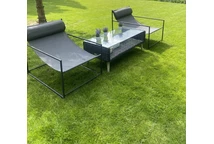 Bilbao Garden Point antracit színű technorattan dohányzóasztal