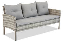3 személyes rattan kanapé Bari Garden Point világosszürke