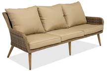 3 személyes techno rattan kanapé a teraszon Bilbao Garden Point, barna