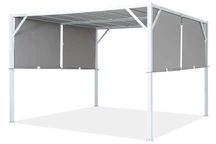 Fém terasz pergola Santorini, 3 x 3 m, fehér és antracit Garden Point