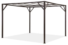 Keret fém terasz pergolához Santorini 3 x 3m barna Garden Point