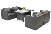 Kerti bútorok technorattan Roma Premium 4 Garden Point antracit