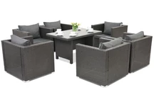 Kerti bútorok technorattan Roma Premium 6 Garden Point antracit