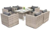 Kerti bútorok technorattan Roma Premium 6 Garden Point szürke