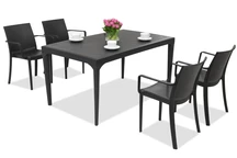 Kerti étkezőgarnitúra Oslo / Victoria 4 antracit Bica