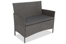Kétüléses rattan kanapé Calabria Premium Garden Point antracit