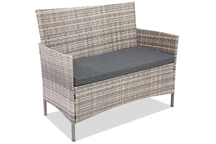 Kétüléses rattan kanapé Calabria Premium Garden Point szürke
