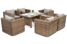 Kerti bútorok technorattan Roma Premium 6 Garden Point barna