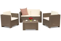 Modern polyrattan bútor Colorado Coffee 4 cappuccino Bica