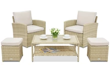 Monaco Terrace Garden Point bézs kerti bútor x + 2 puff