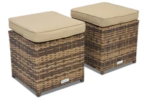 Polirattan puff Monaco Garden Point barna - 2db-os készlet