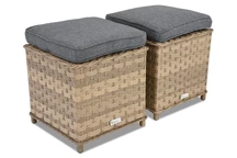 Polirattan puffok a Toledo Garden Point készlethez - 2 db melange