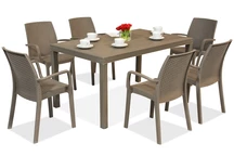 Rattan bútor Houston / Indiana 6 fő részére Bica cappuccino
