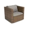 Rattan kerti bútor Roma Terrace + 2 Garden Point barna puff