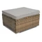 Rattan kerti bútor Roma Terrace + 2 Garden Point barna puff