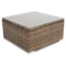 Rattan kerti bútor Roma Terrace + 2 Garden Point barna puff