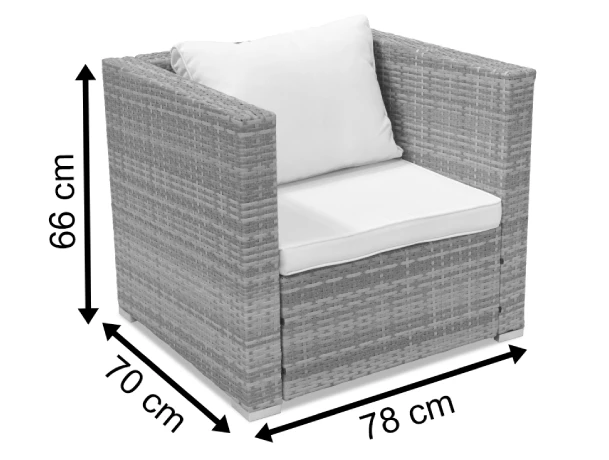 Wymiary produktu Rattan kerti szék Roma Garden Point fekete - 0x0x0
