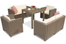 Rattan készlet Colorado Dallas Apetito 6 db Bica cappuccino