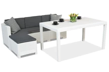 Rattan nappali bútorkészlet Colorado Relax Corner 4 fehér Bica