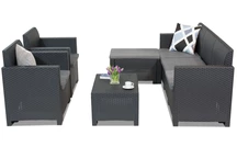 Rattan nappali bútorkészlet Nebraska Relax Corner 6 antracit Bica