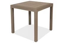 Szögletes polyrattan asztal Dallas cappuccino Bica